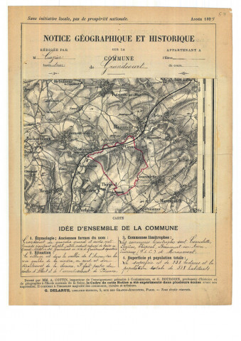 Grandcourt : notice historique et géographique sur la commune