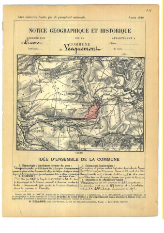 Vecquemont : notice historique et géographique sur la commune