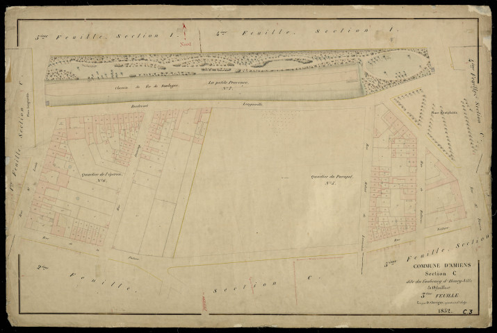 Plan du cadastre napoléonien - Amiens : Faubourg d'Henry-Ville (Le), C3