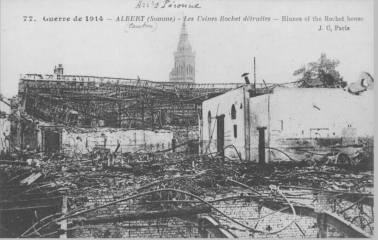 Guerre de 1914 - Les usines Rochet détruites - Ruins of the Rochet house