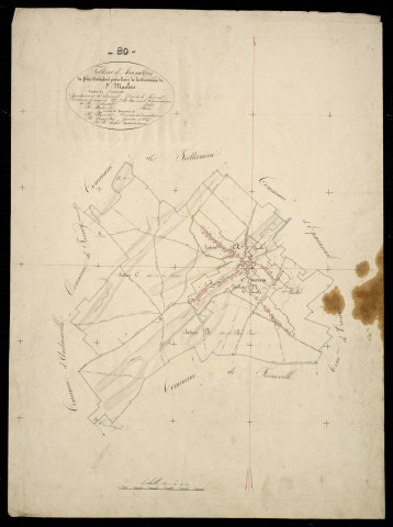 Plan du cadastre napoléonien - Saint-Maulvis : tableau d'assemblage
