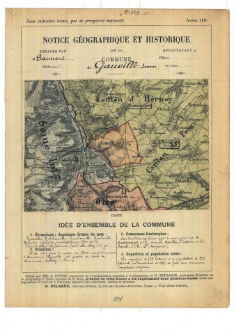 Gauville : notice historique et géographique sur la commune