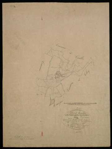 Plan du cadastre napoléonien - Maurepas (Leforest) : tableau d'assemblage