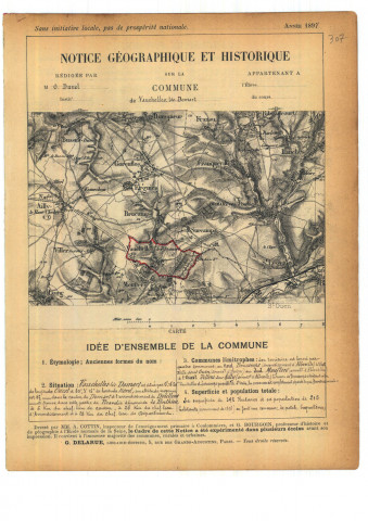 Vauchelles Les Domart : notice historique et géographique sur la commune
