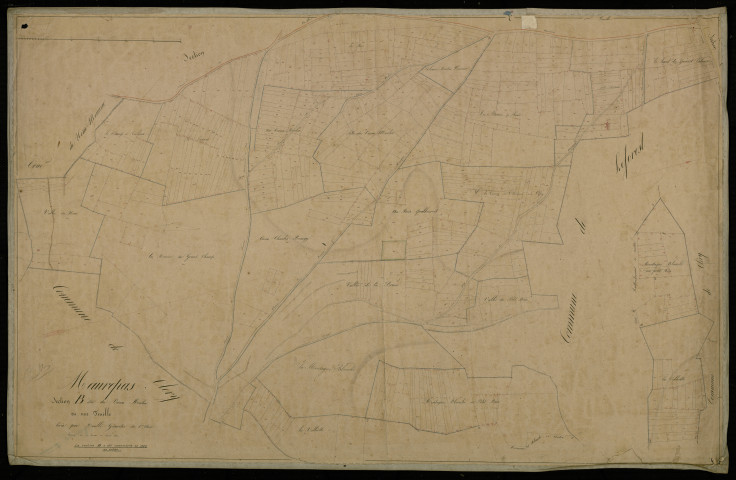 Plan du cadastre napoléonien - Maurepas : Vieux Moulin (Le), B