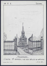 Havernas : l'église Saint-Georges, vue des grilles du château - (Reproduction interdite sans autorisation - © Claude Piette)