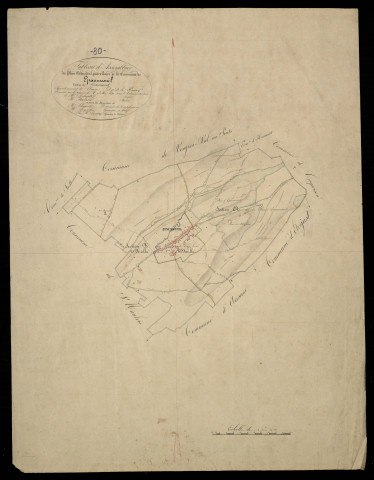 Plan du cadastre napoléonien - Epaumesnil : tableau d'assemblage