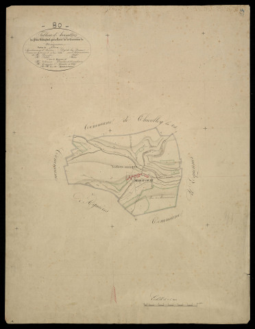Plan du cadastre napoléonien - Méréaucourt : tableau d'assemblage