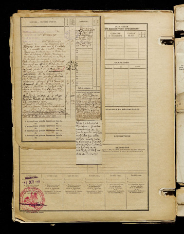 Delaigle, Emile Albert Eugène, né le 01 octobre 1890 à Ronssoy (Somme), classe 1910, matricule n° 1107, Bureau de recrutement de Péronne