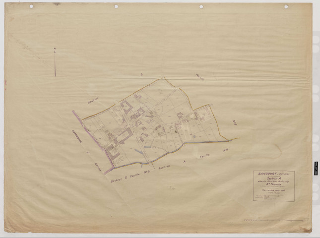 Plan du cadastre rénové - Sancourt : section A3