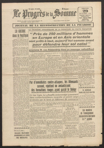 Le Progrès de la Somme, numéro 23085, 29 septembre 1943