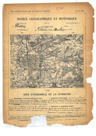 Villers Sur Authie : notice historique et géographique sur la commune