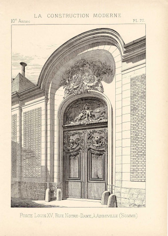 Porte Louis XV, rue Notre-Dame, à Abbeville (Somme)