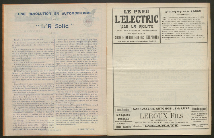 Automobile-club de Picardie et de l'Aisne. Revue mensuelle, 8e année, juin 1912