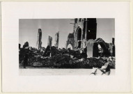 Amiens. L'église Saint-Honoré après les bombardements de 1940