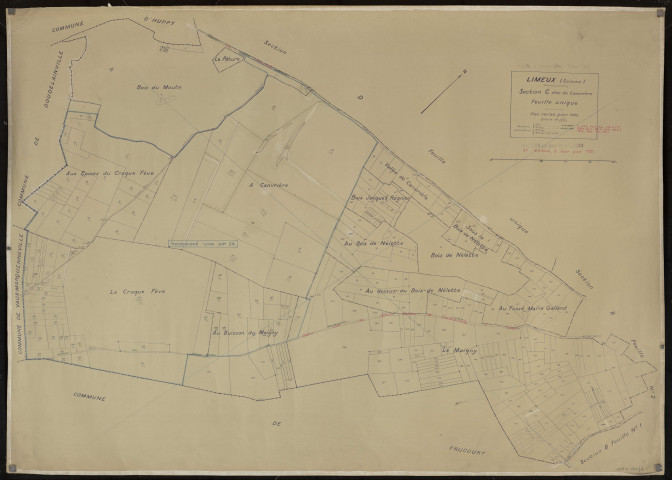Plan du cadastre rénové - Limeux : section C