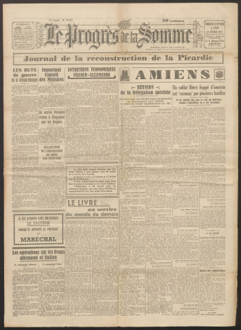 Le Progrès de la Somme, numéro 22288, 23 - 24 février 1941
