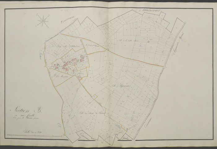 Plan du cadastre napoléonien - Atlas cantonal - Ablaincourt-Pressoir (Pressoir) : B