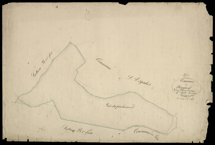 Plan du cadastre napoléonien - Nampont : Montigny, B2