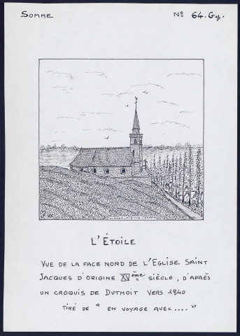 L'Etoile : vue de la face nord de l'église Saint-Jacques - (Reproduction interdite sans autorisation - © Claude Piette)