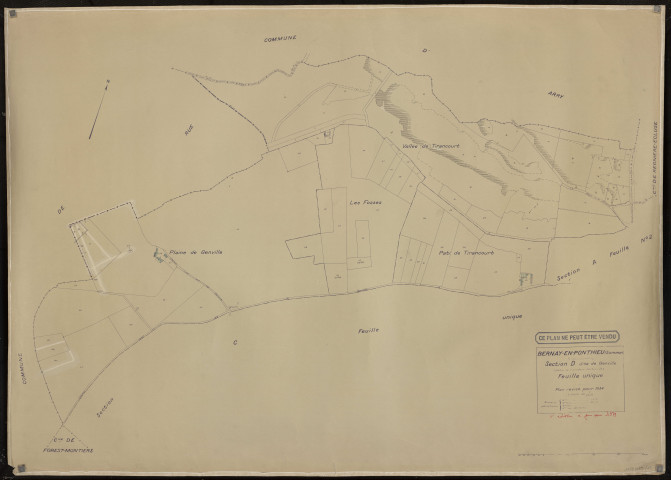 Plan du cadastre rénové - Bernay-en-Ponthieu : section D
