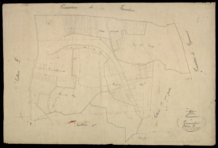 Plan du cadastre napoléonien - Fremontiers (Frémontier) : Mont de Rot (Le), D1