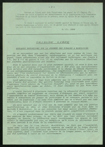 Longue Paume Infos (numéro 6), bulletin officiel de la Fédération Française de Longue Paume