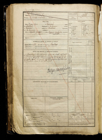 Pécourt, Marceau Léopold, né le 21 mai 1900 à Beauval (Somme), classe 1920, matricule n° 988, Bureau de recrutement d'Abbeville