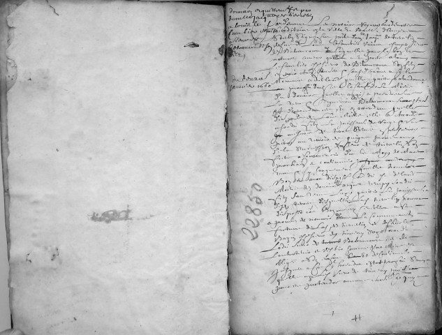 Etude de Me Jean Daiz à Amiens (étude n°22). Minutes de l'année 1660