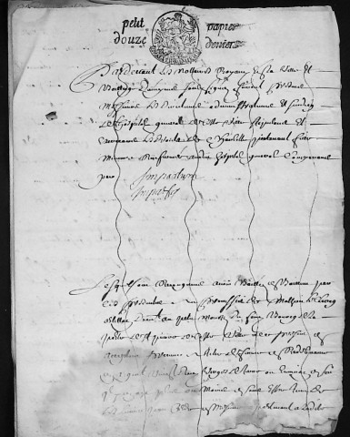 Etude de Me Philippe Caron à Amiens (étude n°1). Minutes de l'année 1683