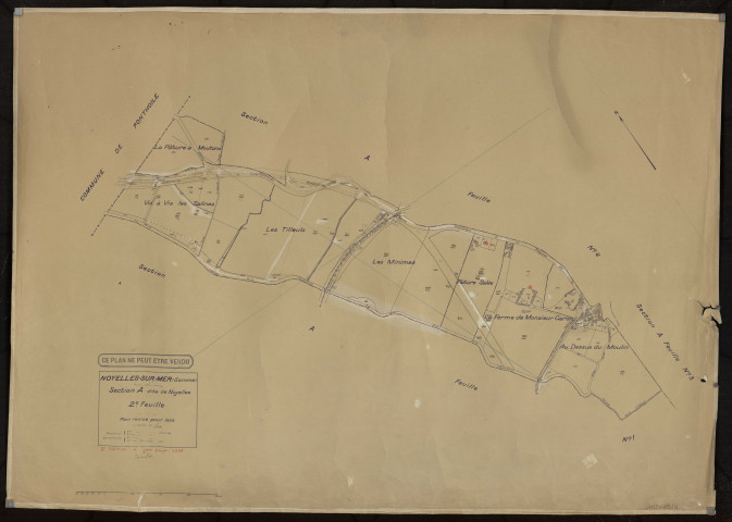 Plan du cadastre rénové - Noyelles-sur-Mer : section A2