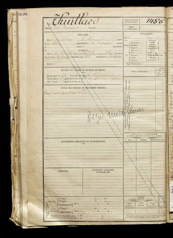 Thuillard, Jean Armand, né le 07 avril 1900 à Amiens (Somme), classe 1921, matricule n° 1486, Bureau de recrutement d'Amiens