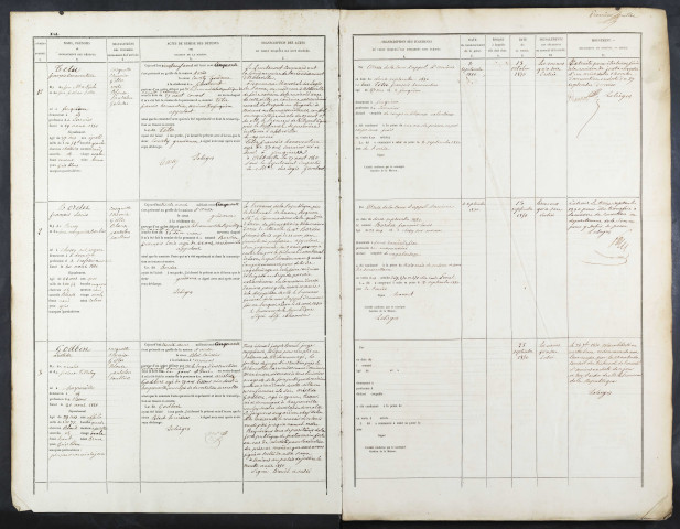Maison d'arrêt d'Amiens. Arrêt. Registre d'écrou : numéros 1 à 1203. 29 août 1850 - 07 décembre 1852