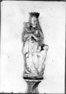 Eglise d'Outrebois : statue en marbre de la Vierge à l'Enfant