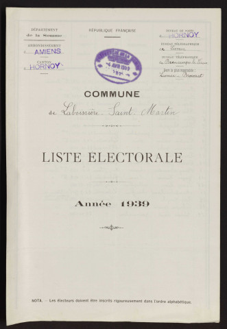 Liste électorale : Lafresguimont-Saint-Martin (Laboissière-Saint-Martin)