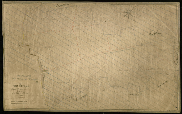 Plan du cadastre napoléonien - Aizecourt-le-Haut : Nord (Le), A