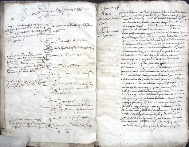 Etude de Me François Machart à Amiens (étude n°13). Minutes de l'année 1673