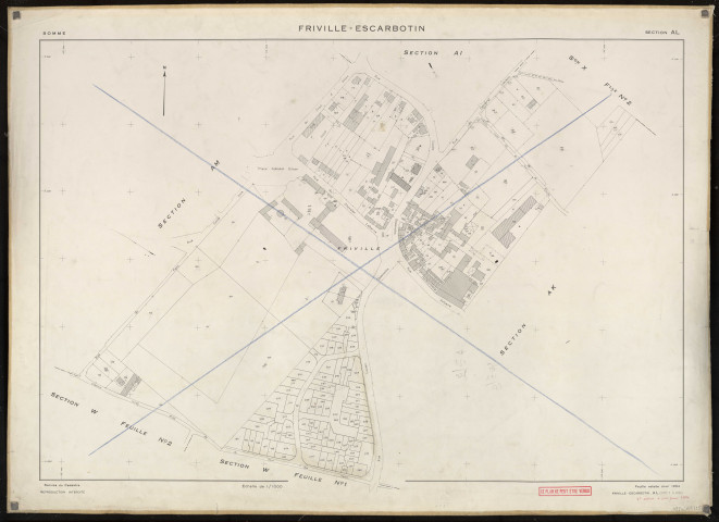 Plan du cadastre rénové - Friville-Escarbotin : section AL