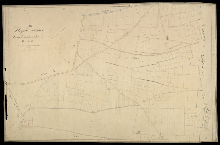 Plan du cadastre napoléonien - Noyelles-sur-Mer (Noyelle sur Mer) : Tombelle (La), E