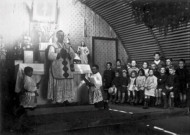 Guerre 1914 1918. Une cérémonie religieuse dans l'église provisoire