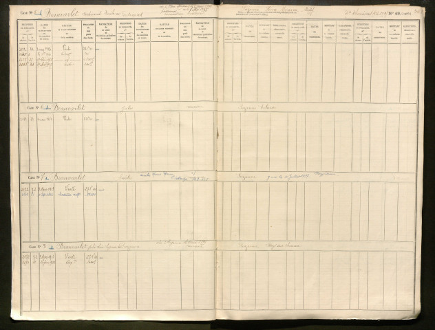 Répertoire des formalités hypothécaires, du 03/03/1913 au 19/08/1913, registre n° 363 (Péronne)