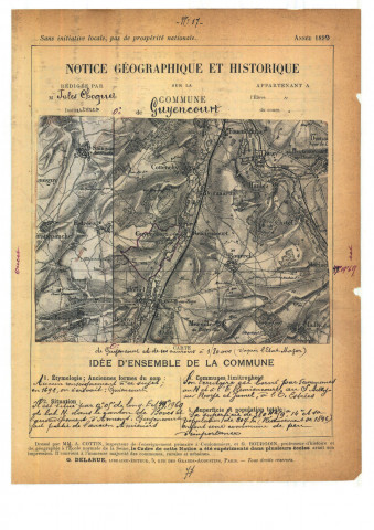 Guyencourt Sur Noye : notice historique et géographique sur la commune