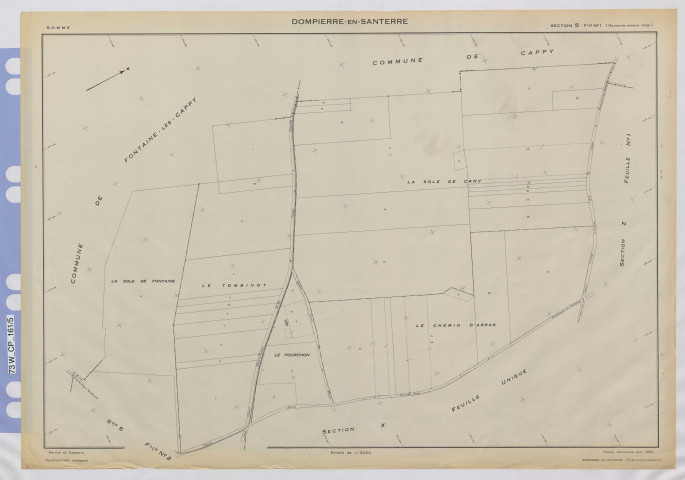 Plan du cadastre rénové - Dompierre-en-Santerre : section S1