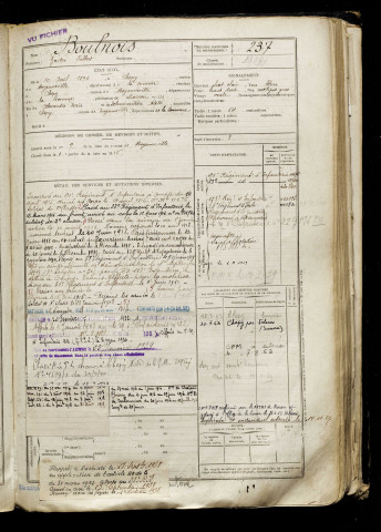 Boulnois, Gaston Fulbert, né le 10 avril 1896 à Chépy (Somme), classe 1916, matricule n° 237, Bureau de recrutement d'Abbeville