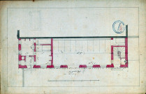 Construction de l'hôtel de l'Intendance. Plan de l'étage d'un bâtiment attribué à l'architecte Rousseau