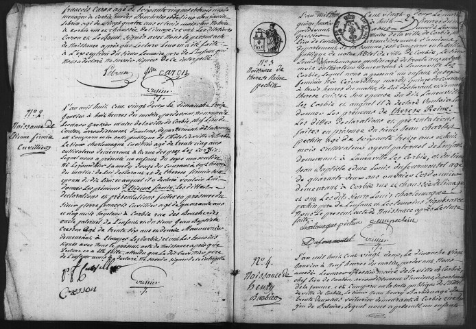 Corbie : naissances, mariages, décès