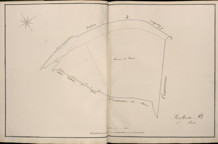 Plan du cadastre napoléonien - Atlas cantonal - Eclusier-Vaux (Eclusier Vaux) : B1