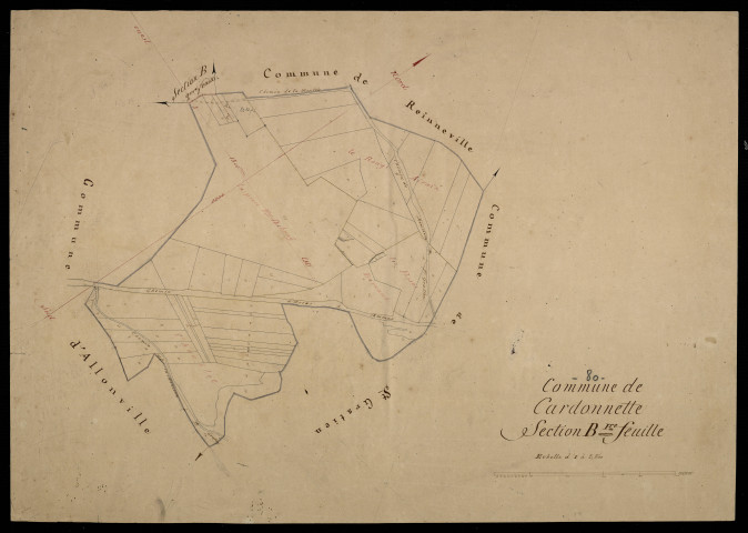 Plan du cadastre napoléonien - Cardonnette : B1