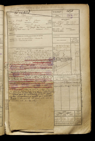 Picard, Daniel Alfred, né le 04 décembre 1894 à Amiens (Somme), classe 1914, matricule n° 1075, Bureau de recrutement d'Amiens