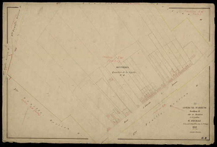 Plan du cadastre napoléonien - Amiens : Montières, O6
